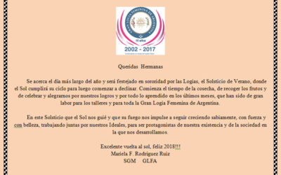Saludo solsticial de la Gran Maestra